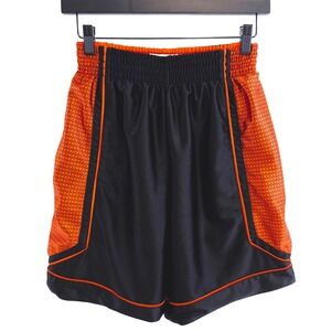 Eastbay Basketball Shorts Boys Youth Large Black Orange Reversible Mesh Athletic